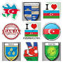 Наклейка с надписью «Love азербайджанский флаг», сувенирный ...