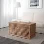 Стол садовый - IKEA HOL, 50x98x50 см, коричневый/светло-коричневый ...