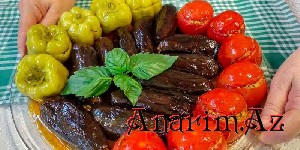 Esil Badimcan, Biber, Pomidor Dolmasinin Resepti