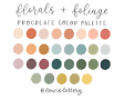 Florals & Foliage Procreate Color Palette, 30 Color Swatches ...