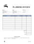 Free Plumbing Invoice Template - PDF | Word – eForms
