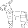 "donkey piñata template", источник: www.supercoloring.com