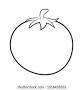 Tomato Outline Colouring Book Isolated On Stock Vector ...