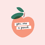 Premium Vector | Cute peaches illustration with lettering quote ...