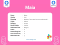 Maia Name Meaning, Origin, Numerology & Popularity - Drlogy