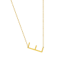 "sideways initial necklace 14k gold", источник: adammarcjewels.com