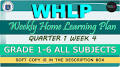 WHLP - Weekly Home Learning Plan Q1 Week 4 - Grade 1-6 ALL ...