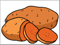 Clip Art: Sweet Potatoes Color I abcteach.com