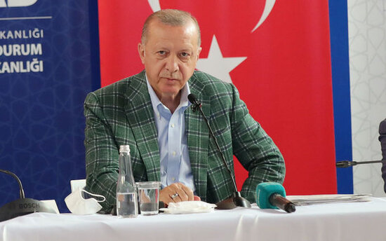 Erdogan yanginin sondurulmesinde Azerbaycandan celb olunan teyyarelerin komeyinden danishdi - VİDEO